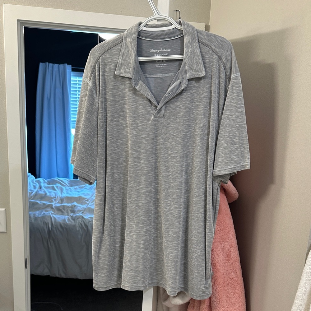Tommy Bahama Light Gray Men's Polo Shirt